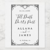 Elegant bis zum Tod machen uns Teil gotische Hochz Weinetikett (Einzelnes Label)