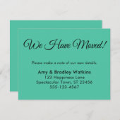 Elegant Biscay Green haben wir eine neue Adresse Begleitkarte (Vorne/Hinten)