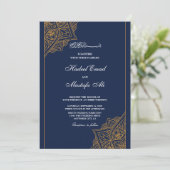 Elegant Bismillah muslime Hochzeit Einladung (Stehend Vorderseite)