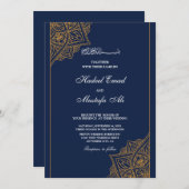 Elegant Bismillah muslime Hochzeit Einladung (Vorne/Hinten)