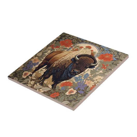 Elegant Bison William Morris Inspiriert Fliese (Seite)
