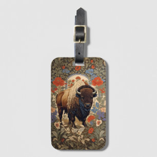 Elegant Bison William Morris Inspiriert Gepäckanhänger