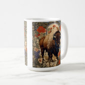 Elegant Bison William Morris Inspiriert Kaffeetasse (VorderseiteRechts)