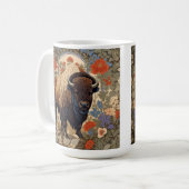 Elegant Bison William Morris Inspiriert Kaffeetasse (Vorderseite Links)