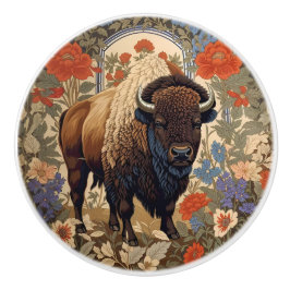 Elegant Bison William Morris Inspiriert Keramikknauf