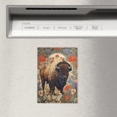 Elegant Bison William Morris Inspiriert Magnet (In Situ (Geschirrspüler))
