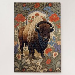 Elegant Bison William Morris Inspiriert Puzzle