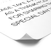 Elegant Bitte nehmen Sie ein Gefallen Hochzeitszei Poster (Ecke)