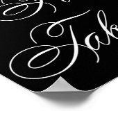 Elegant Bitte nehmen Sie ein weißes Script | Horiz Poster (Ecke)