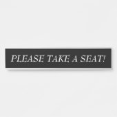 Elegant "BITTE SITZEN!" Türschild (Vorderseite )