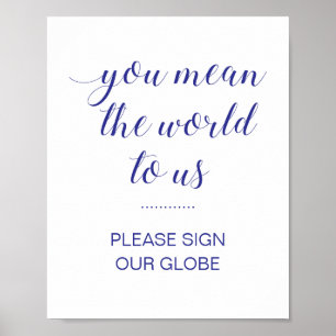 Elegant Bitte unterschreiben Sie unsere Blauen Hoc Poster