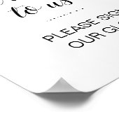 Elegant Bitte unterschreiben Sie unsere Globe-Hoch Poster (Ecke)