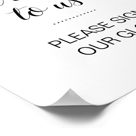 Elegant Bitte unterschreiben Sie unsere Globe-Hoch Poster (Ecke)