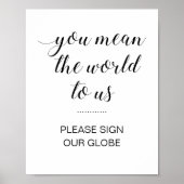Elegant Bitte unterschreiben Sie unsere Globe-Hoch Poster (Vorne)