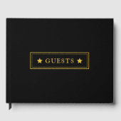 Elegant Black 10.5"x8.25" Gästebuch für jede Art (Vorderseite)