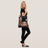 Elegant Black 3-Foto-Logo-Makeup-Studio Tasche (Am Model)