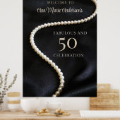 Elegant Black 50 and Fabulous Welcome Poster (Küche)