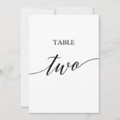 Elegant Black 5x7 Printable Table Two Table Number Einladung (Vorderseite)