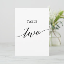 Elegant Black 5x7 Printable Table Two Table Number Einladung