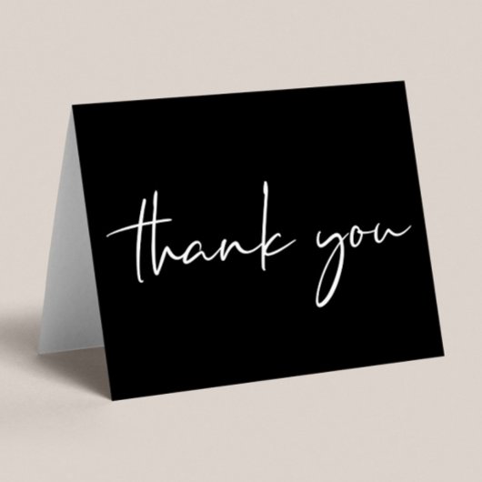 Elegant Black 60. Geburtstag Dankeskarte