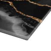 Elegant Black Agate Challah Board Schneidebrett (Ecke)