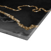Elegant Black Agate Challah Board Schneidebrett (Ecke)