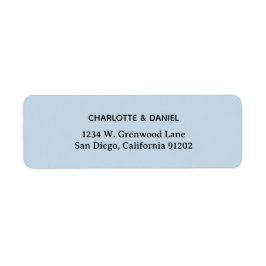 Elegant Black and Blue Minimalist Address