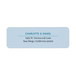 Elegant Black and Blue Minimalist Address