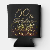 Elegant Black and Gold 50 und fabelhaft Dosenkühler (Rückseite)