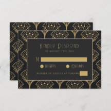 Elegant Black And Gold Art Deco Classic Wedding 