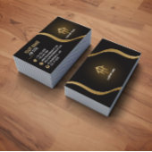 Elegant Black and Gold Business Card Visitenkarte