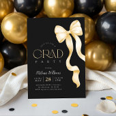 Elegant Black and Gold Graduation Invitation Einladung