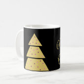 Elegant Black and Gold Holiday Kaffeetasse (Vorderseite Links)