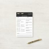 Elegant black and gold Lash Client  Post-it® Notes Post-it Klebezettel (Auf Schreibtisch)