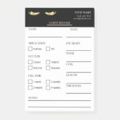 Elegant black and gold Lash Client  Post-it® Notes Post-it Klebezettel (Vorderseite)