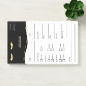 Elegant black and gold Lash Client  Post-it® Notes Post-it Klebezettel (Büro)
