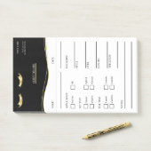 Elegant black and gold Lash Client  Post-it® Notes Post-it Klebezettel (Auf Schreibtisch)