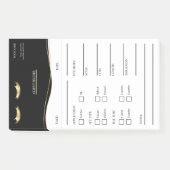 Elegant black and gold Lash Client  Post-it® Notes Post-it Klebezettel (Vorderseite)