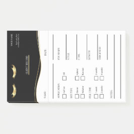 Elegant black and gold Lash Client  Post-it® Notes Post-it Klebezettel