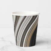 Elegant Black and Gold Marble Wedding Pappbecher (Rückseite)