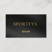 Elegant Black and Gold Minimalist Business Card | Visitenkarte (Vorderseite)