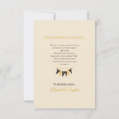 Elegant Black And Gold New Year Thank You Card Dankeskarte (Rückseite)