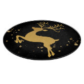 Elegant Black and Gold Rudolph Schneidebrett (Ecke)