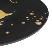 Elegant Black and Gold Rudolph Schneidebrett (Ecke)