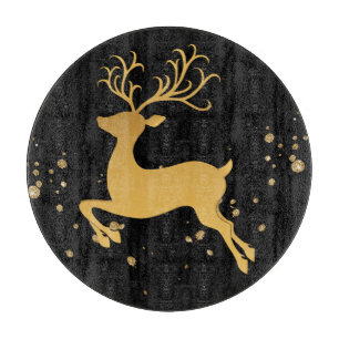 Elegant Black and Gold Rudolph Schneidebrett
