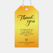 Elegant Black and Gold Vielen Dank für Ihr Interes Geschenkanhänger (Vorderseite)