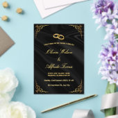 Elegant Black and Gold Wedding Invitation Acryleinladungen (In Situ (Hochzeit))