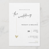 Elegant Black and Gold Wedding Invitation Einladung (Vorderseite)