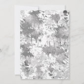 Elegant Black and Gray Einladung (Rückseite)