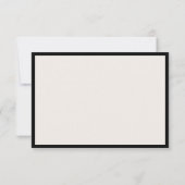 Elegant Black and Ivory Wedding RSVP Karte (Rückseite)